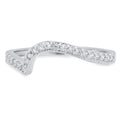 0.16 ct Round Cut Natural Diamond VS1-VS2 J-K Solid 18K White Gold Stackable Ring L95499