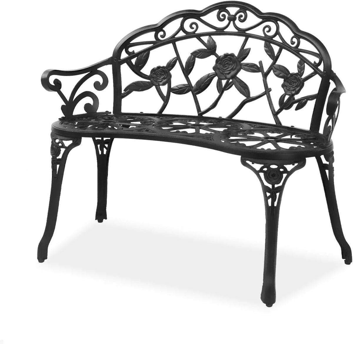 38.5" Metal Rose Bench L5087