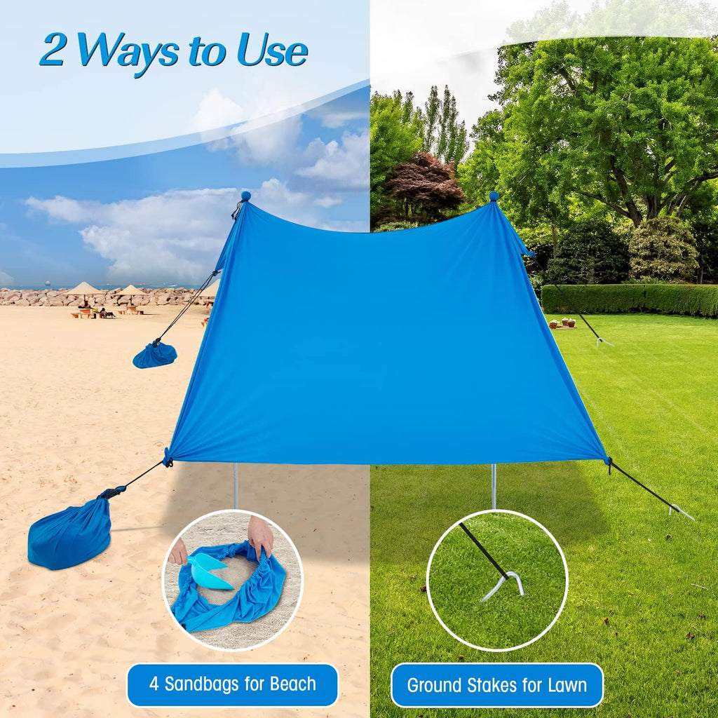 6 x 6 FT UPF50+ Pop Up Beach Tent with Carry Bag J74664