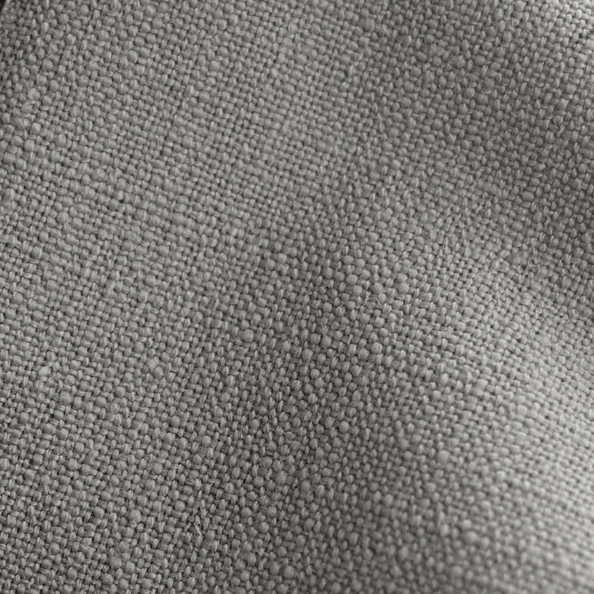 Black Linen Round Ottoman O456