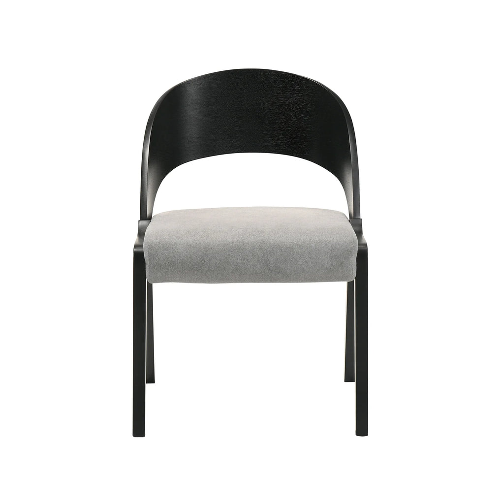 Fabric & Wood Accent Chairs, Set of 2 J406