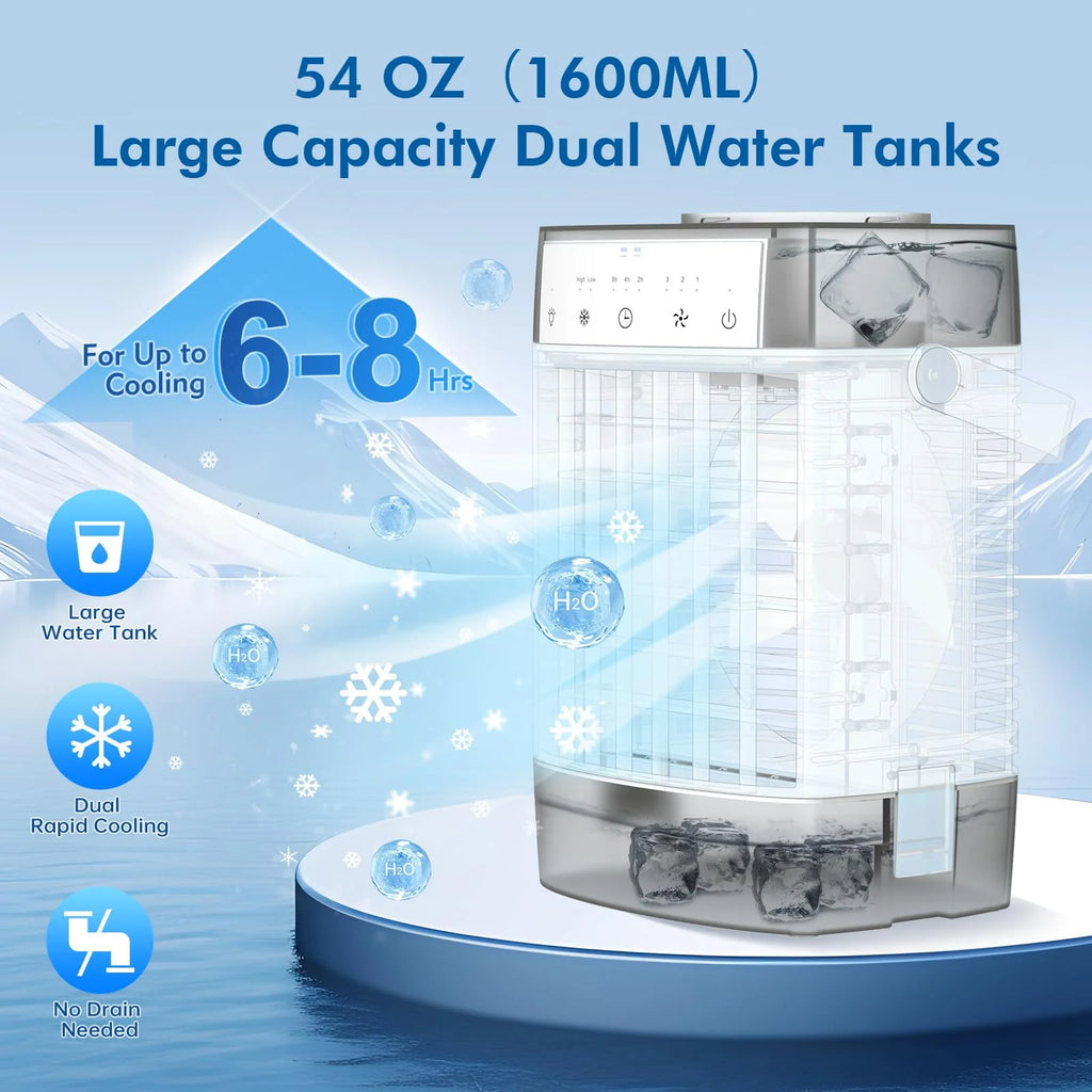 Compact Evaporative Air Cooler, Dual Tank, 3-Speed M9461
