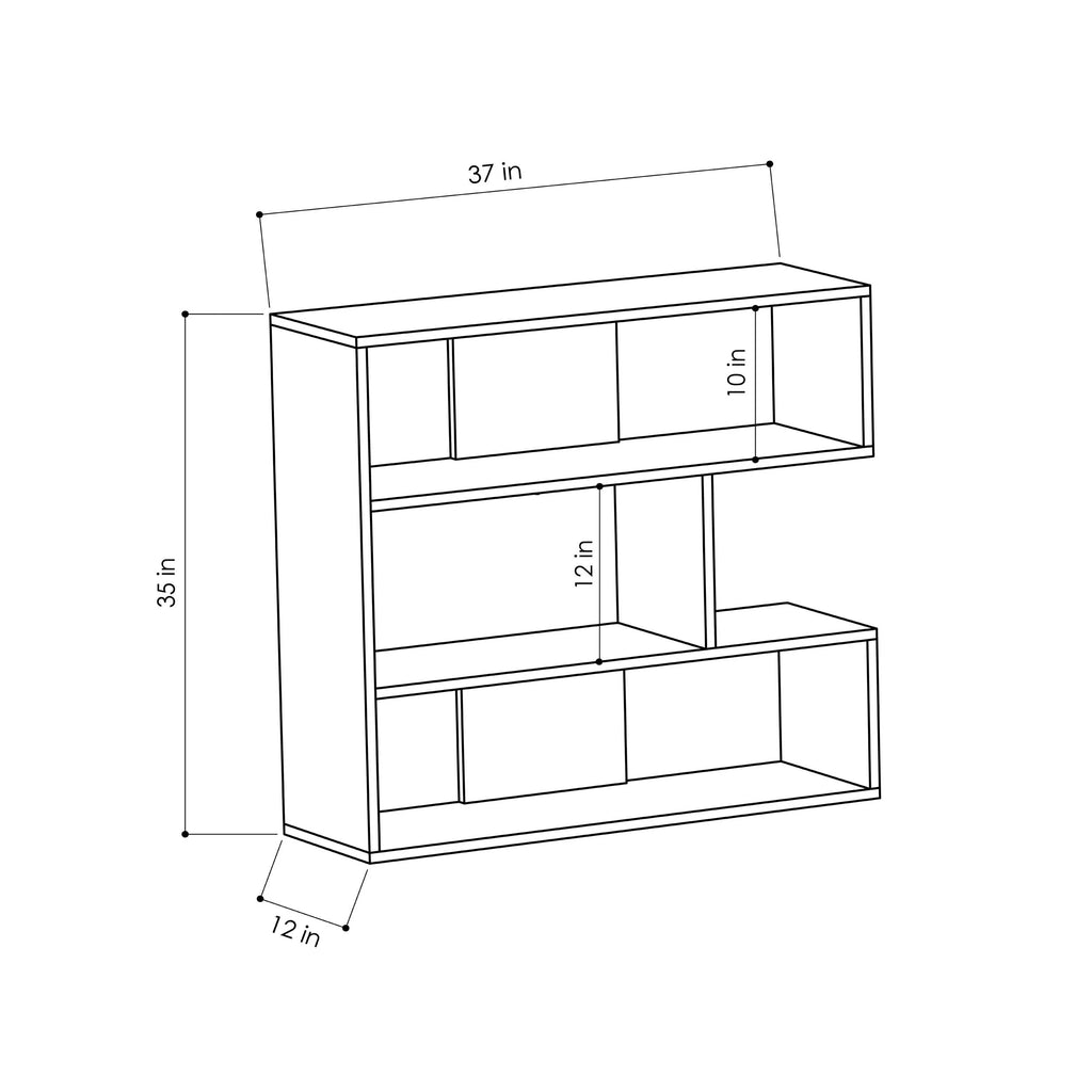 3 Tier Open Shelf Oak Bookcase P5864