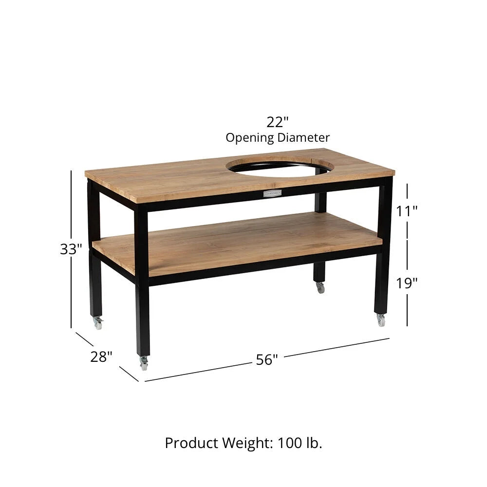 Grade A Teak Ceramic Grill Table with Aluminum Frame L207260