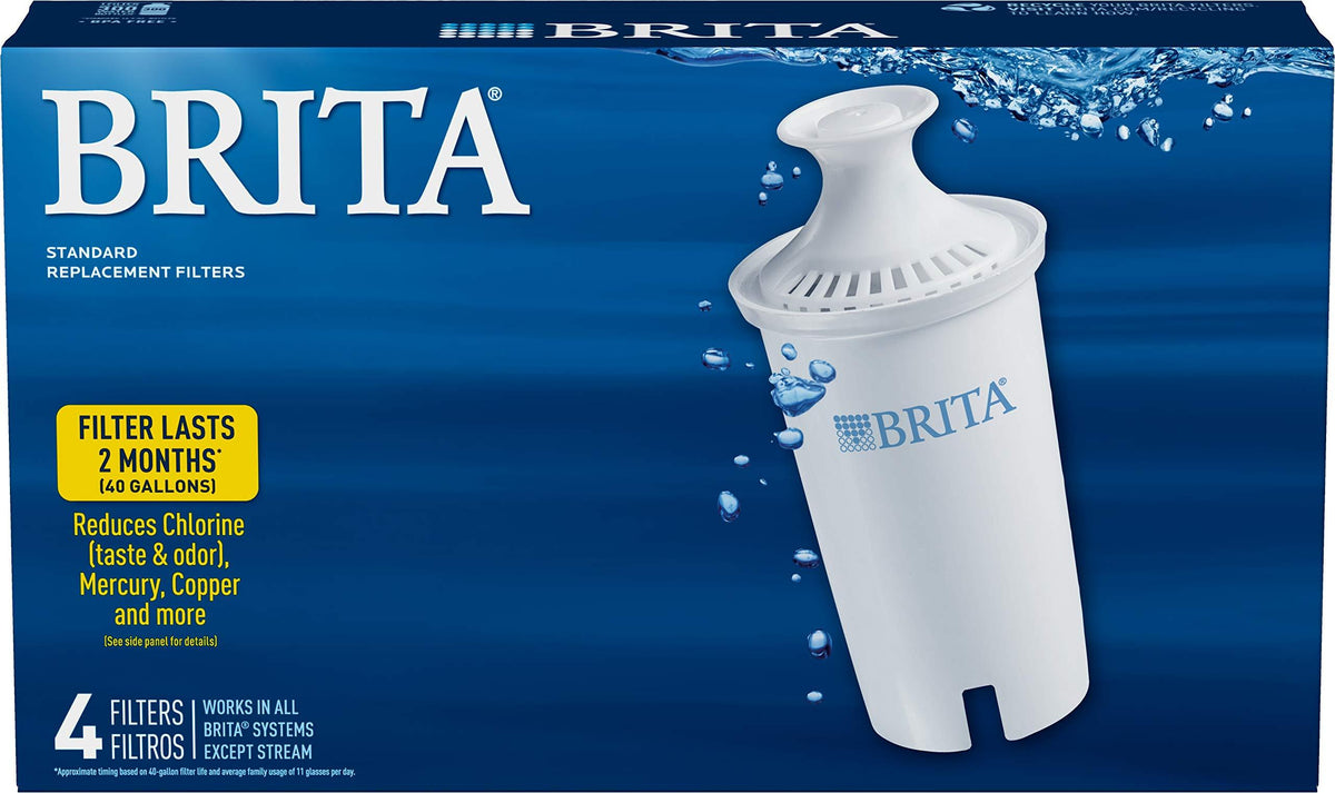 Brita Standard Water Filter, 4 Count, White G248151