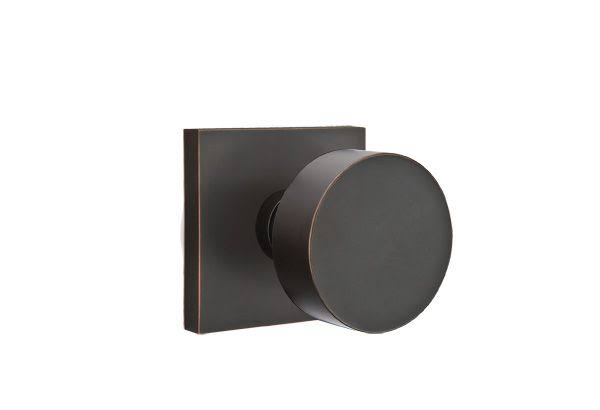 Polished Nickel Round Knob Dummy Pair Square Rosette X62387