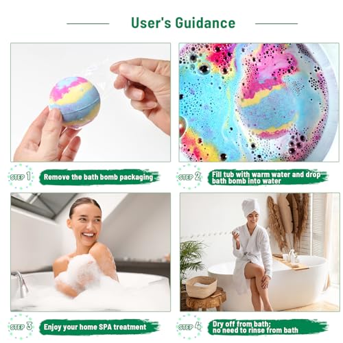 12 Pc Handmade Bath Bombs with Sea Salt Cocoa & Shea Butter P8919