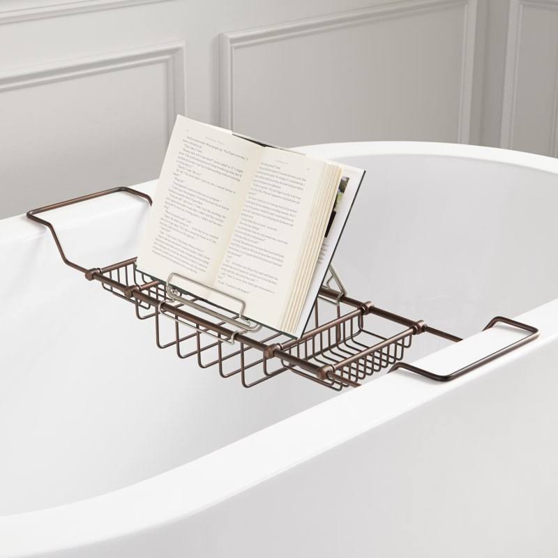 Oil Rubbed Bronze Tub Caddy with Reading Rack L39582