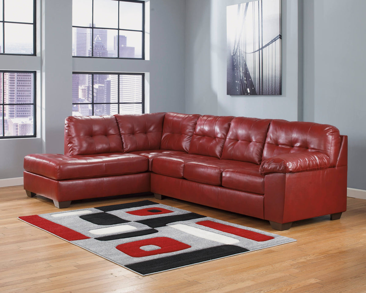Red Left Arm Facing Sectional S543