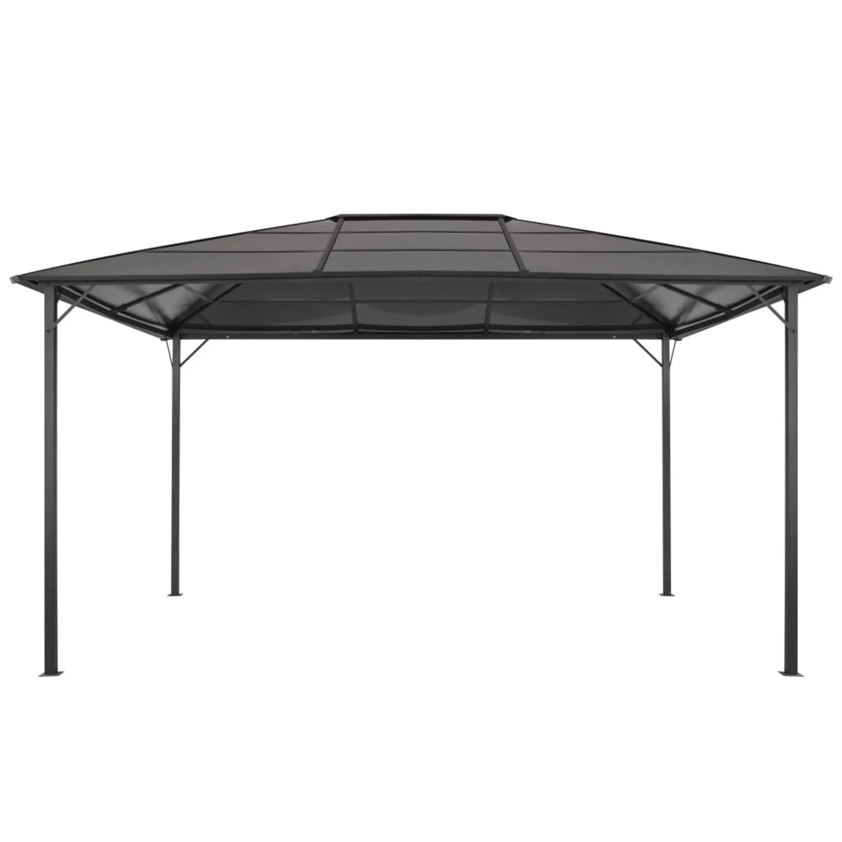 Black Outdoor Gazebo Canopy Tent 18.9ft x 9.5ft x 10.1ft S6498