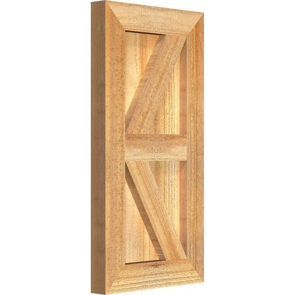 Rough Sawn Western Red Cedar Framed Board-n-Batten Shutters with Z-Bar S38020