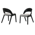Fabric & Wood Accent Chairs, Set of 2 J406
