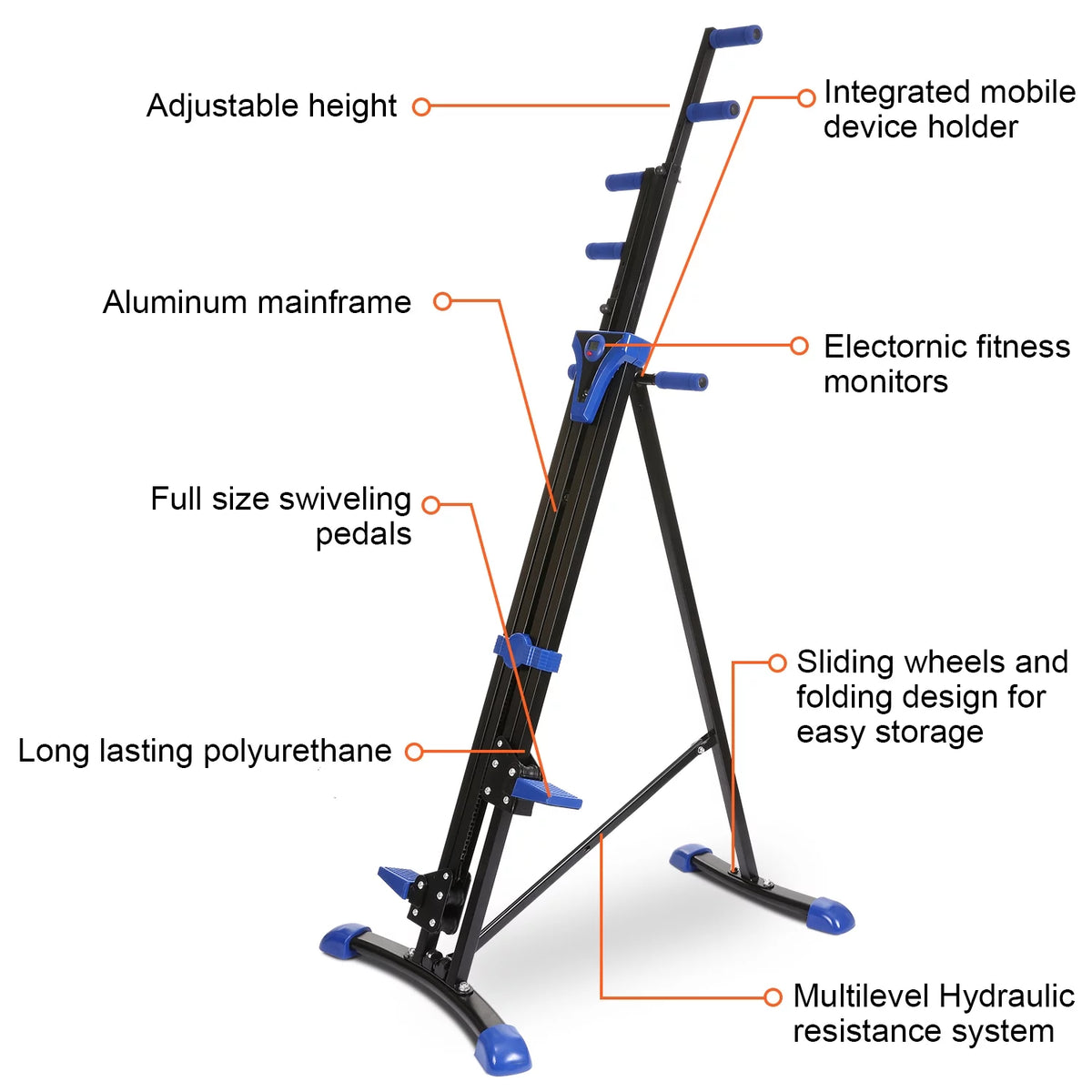 Vertical Climber and Folding Stair Stepper Machine A349548