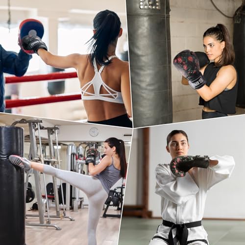 Black Leather Boxing Gloves V1188