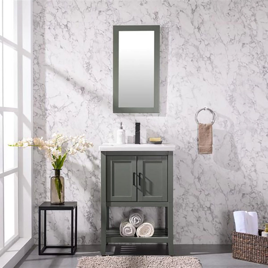 24" Pewter Green Sink Vanity B95797