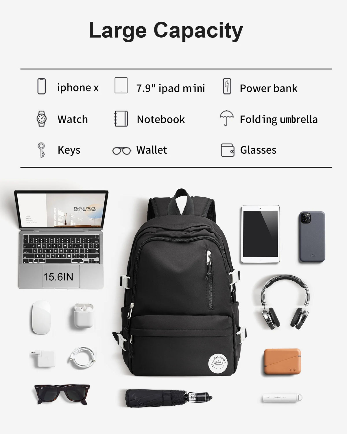 Lightweight Water Resistant 14 Inch Laptop Backpack U328