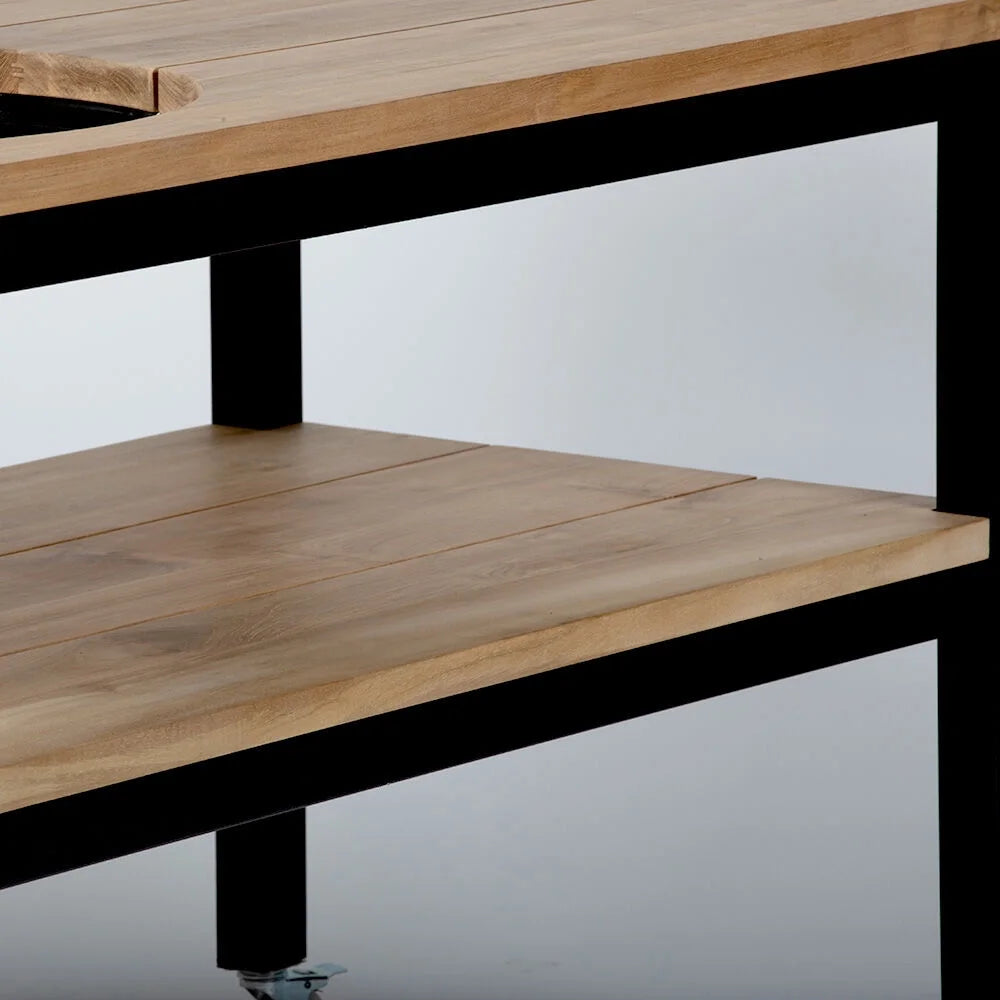 Grade A Teak Ceramic Grill Table with Aluminum Frame L207260