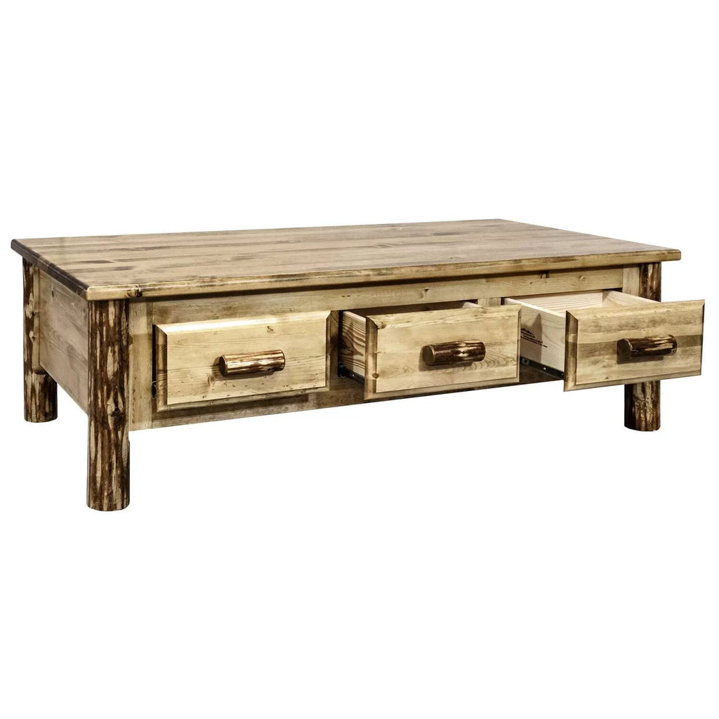 Brown Lacquered Wood Coffee Table D3030