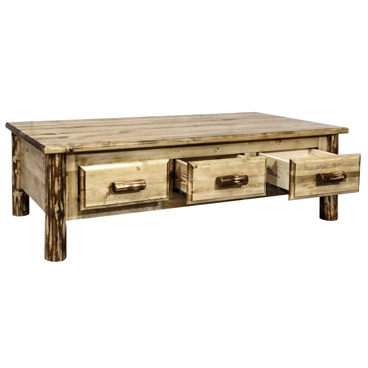 Brown Lacquered Wood Coffee Table D3030