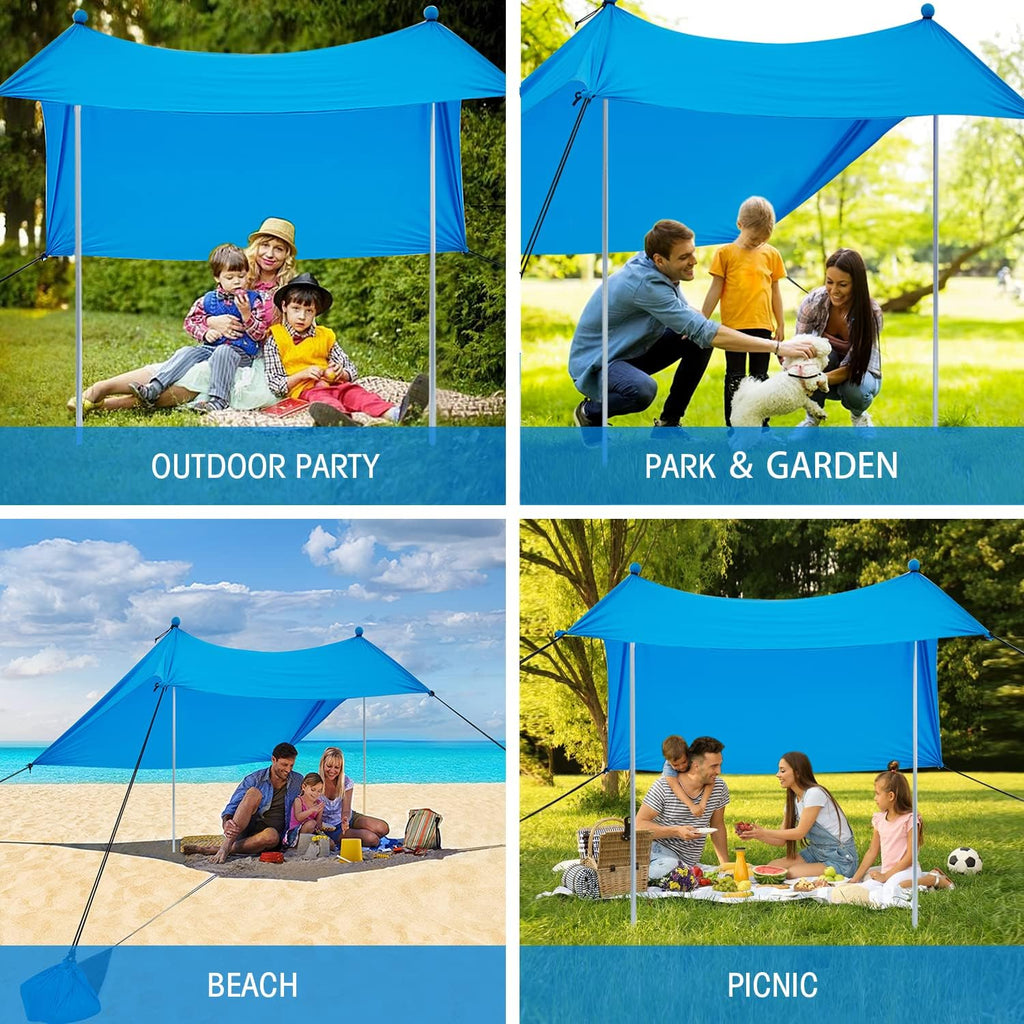 6 x 6 FT UPF50+ Pop Up Beach Tent with Carry Bag J74664