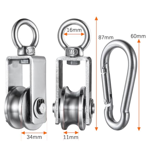 Stainless Steel Cable Pulley Wheel 2 Pack A419301