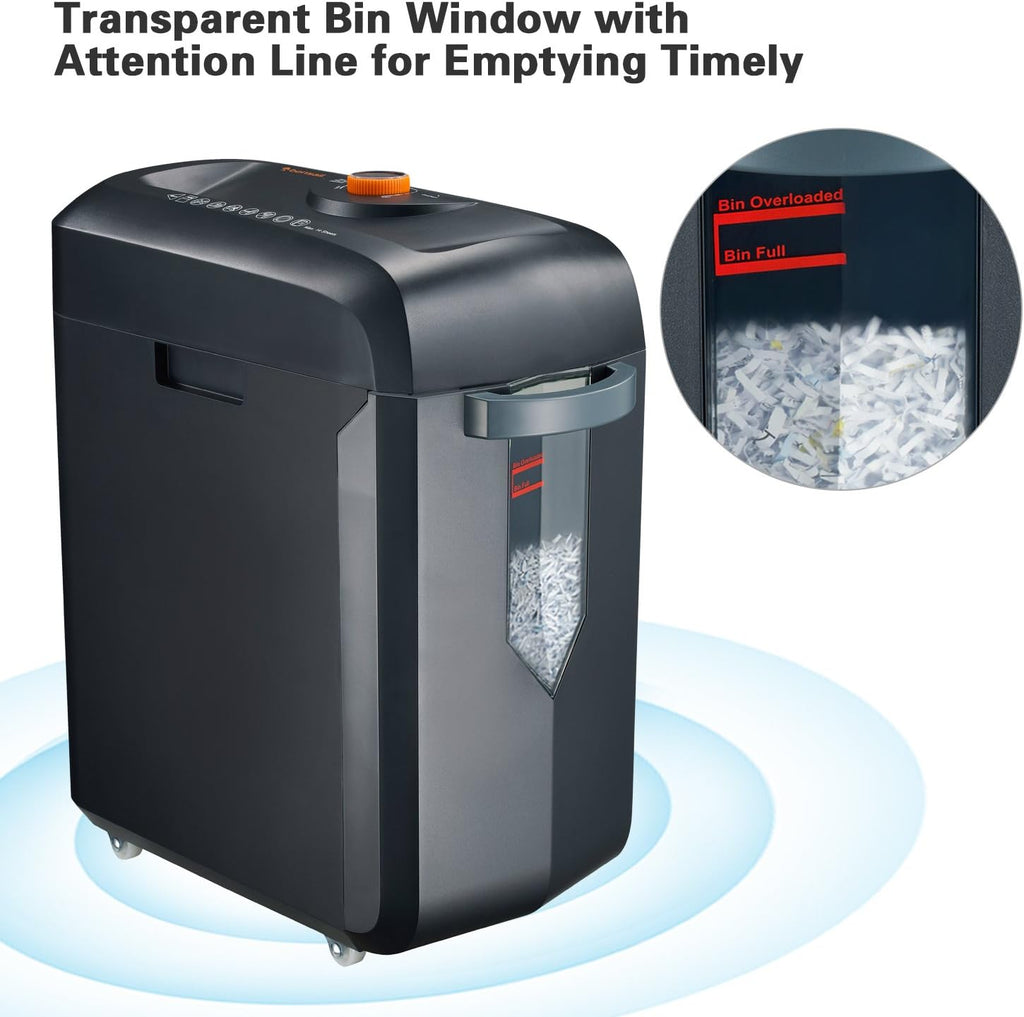 14-Sheet Cross-Cut Heavy Duty Paper and Credit Card Shredder with 5 Gallons Pullout Basket K94961