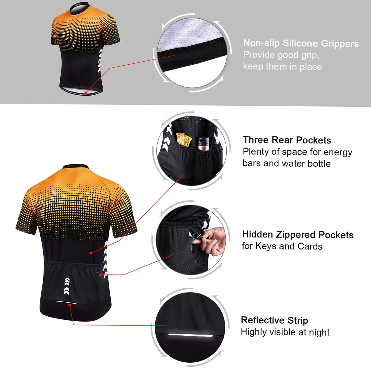 Men's Summer Cycling Jersey Set with 5D Padded Shorts Z603418