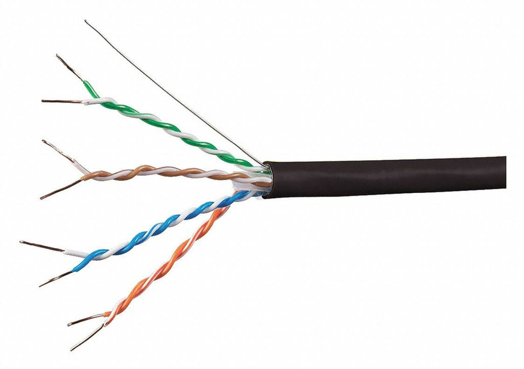 1000ft 24AWG Cat5e 350MHz STP Solid Riser-Rated Bulk Pure Bare Copper Ethernet Cable Blue Q107