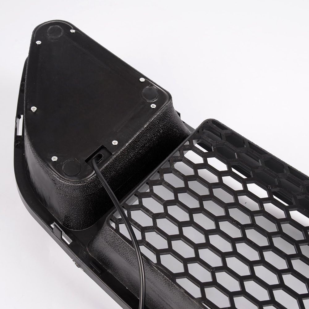 Front Bumper Hood Grill Grille With White DRL LED Light F6489
