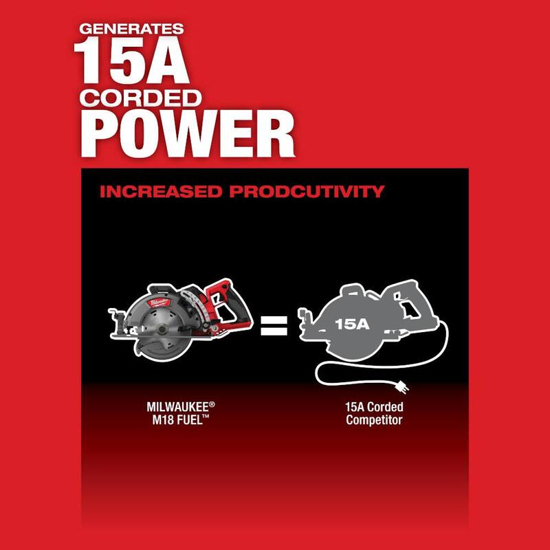 18V Cordless Rear Handle Circular Saw Kit with Battery and Charger U2943