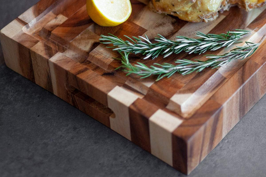 Large Wood Cutting Board with Juice Groove, 17x12 Inch, Pack of 2 O99053