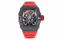 Black Bezel Red Markers Red Rubber Strap D4151