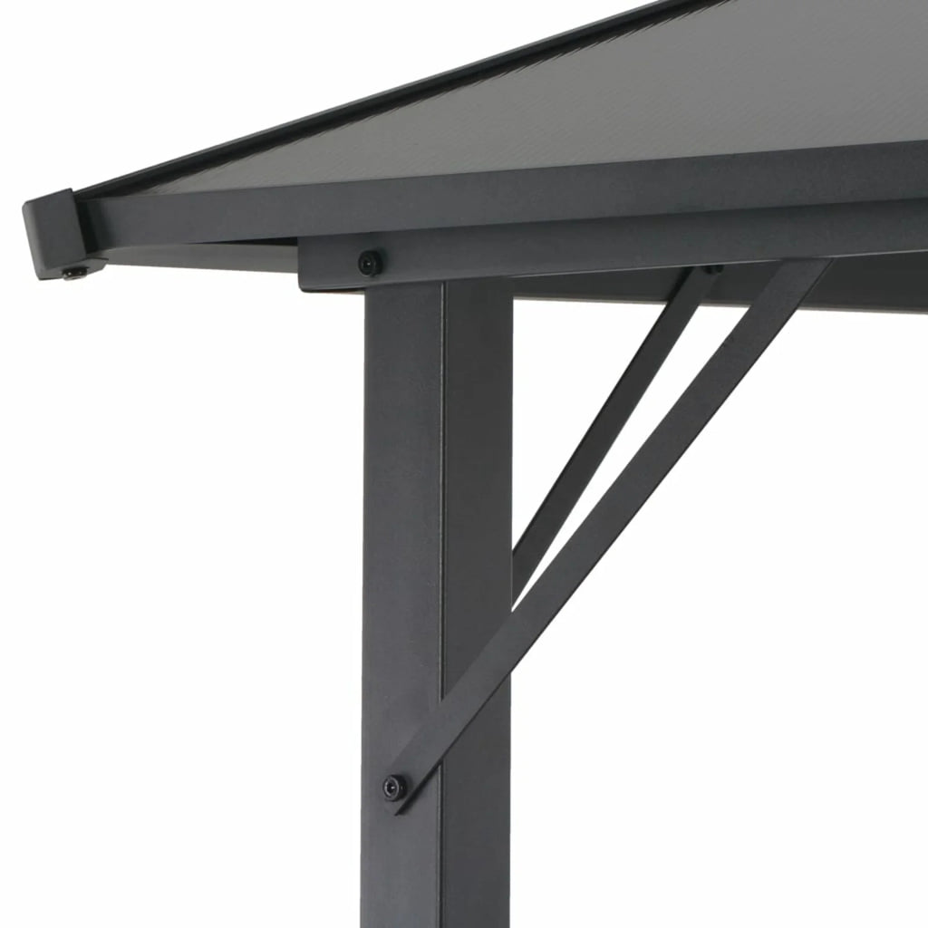 Black Outdoor Gazebo Canopy Tent 18.9ft x 9.5ft x 10.1ft S6498