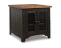 Black/Brown End Table L880078