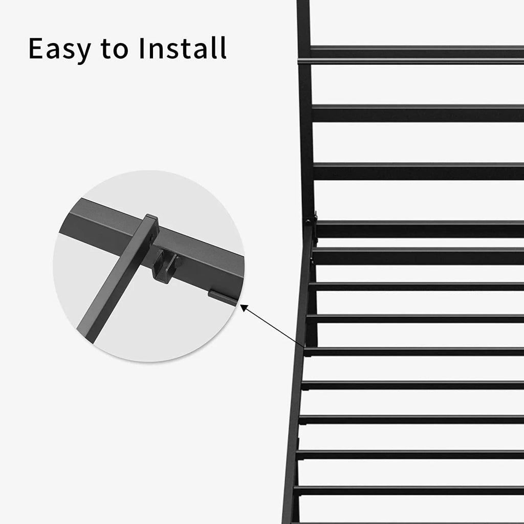 14 Inch Metal Canopy Bed Frame Black Full Size B28768