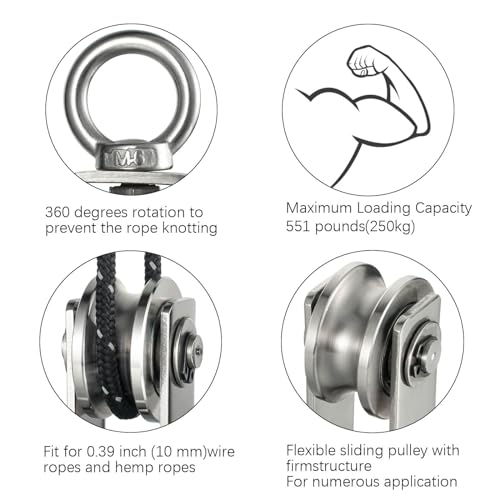 Stainless Steel Cable Pulley Wheel 2 Pack A419301