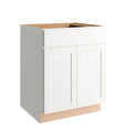 Polar White Finish Laminate Shaker Assembled Base Kitchen Cabinet 27 in. x 34.5 in. x 24 in. H960917