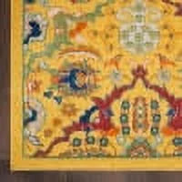 Yellow Multicolor Area Rug O435