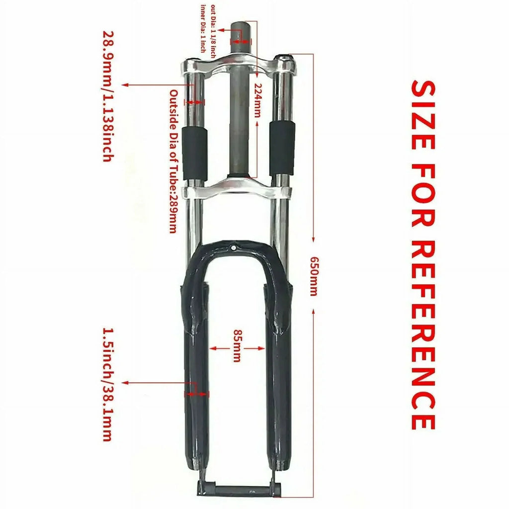 26" Triple Tree Suspension Fork & 29mm CNC Handle Bar Q112