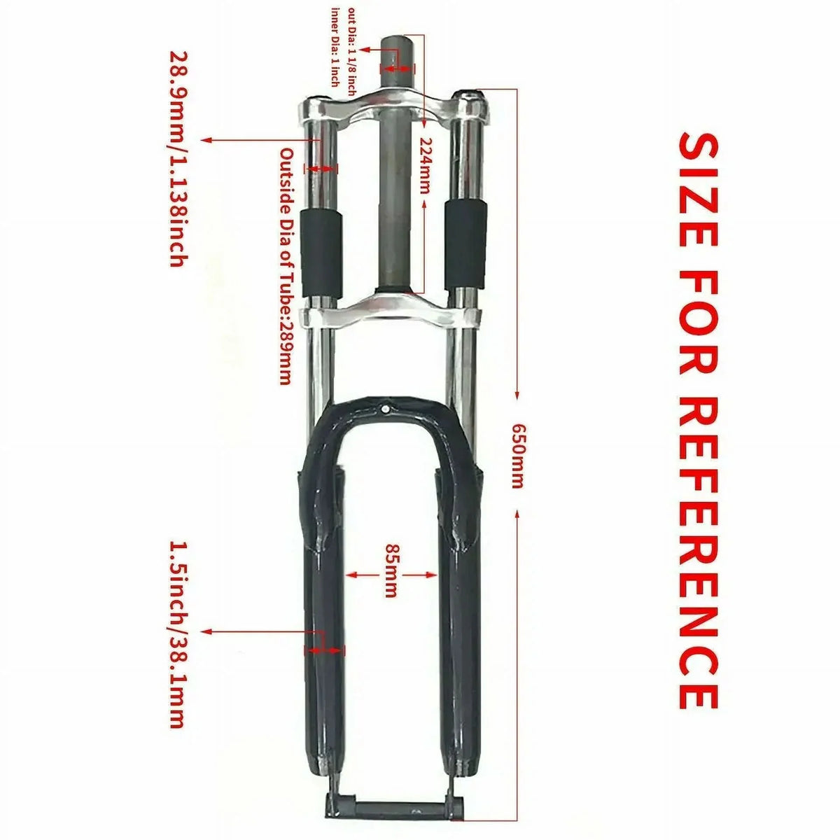 26" Triple Tree Suspension Fork & 29mm CNC Handle Bar Q112