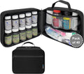 40 Pack Large Padded Pill Bottle Organizer Black W68244