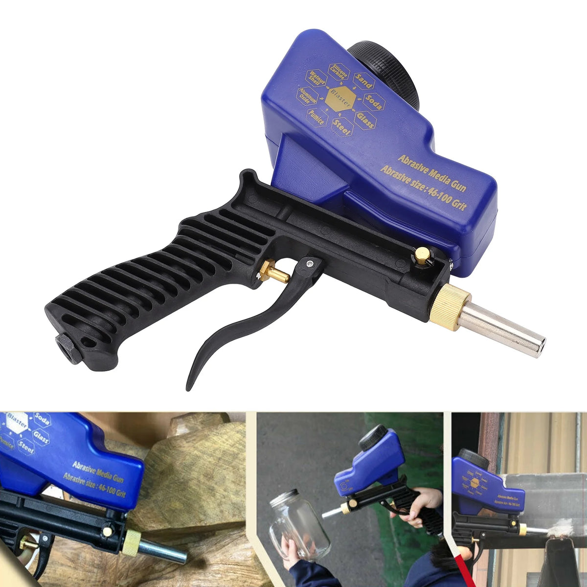 Handheld Gravity Feed Sandblaster 70-150 PSI Y310