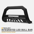 Matte Black Aluminum LED Bull Bar with Skid Plate Q71600
